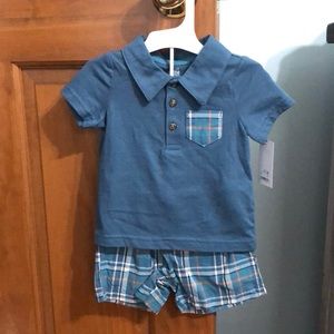 Baby Polo and Plaid Shorts